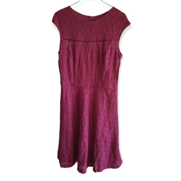 Stitch Fix Dresses & Skirts - 🌟3 For $15 SALE🌟 NWT Stitch Fix Wisp Fern Lace Knit Burgundy Dress
